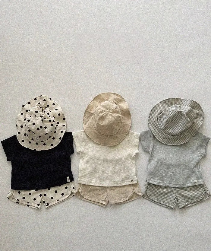 2025 Summer New Children Casual Shorts Cute Dot Plaid Floral Bow Girls Cotton Shorts Baby Boy Solid Shorts Fashion Kids Clothes