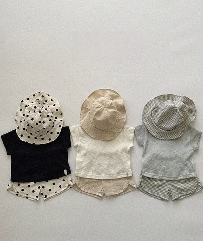 2025 Summer New Children Casual Shorts Cute Dot Plaid Floral Bow Girls Cotton Shorts Baby Boy Solid Shorts Fashion Kids Clothes