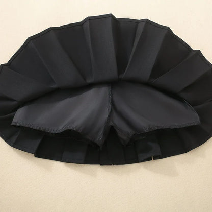 4918 Girls' Solid Color Pleated Skirt Autumn 2024 Little Girl's Skirt Korean Children's College Style Skirt