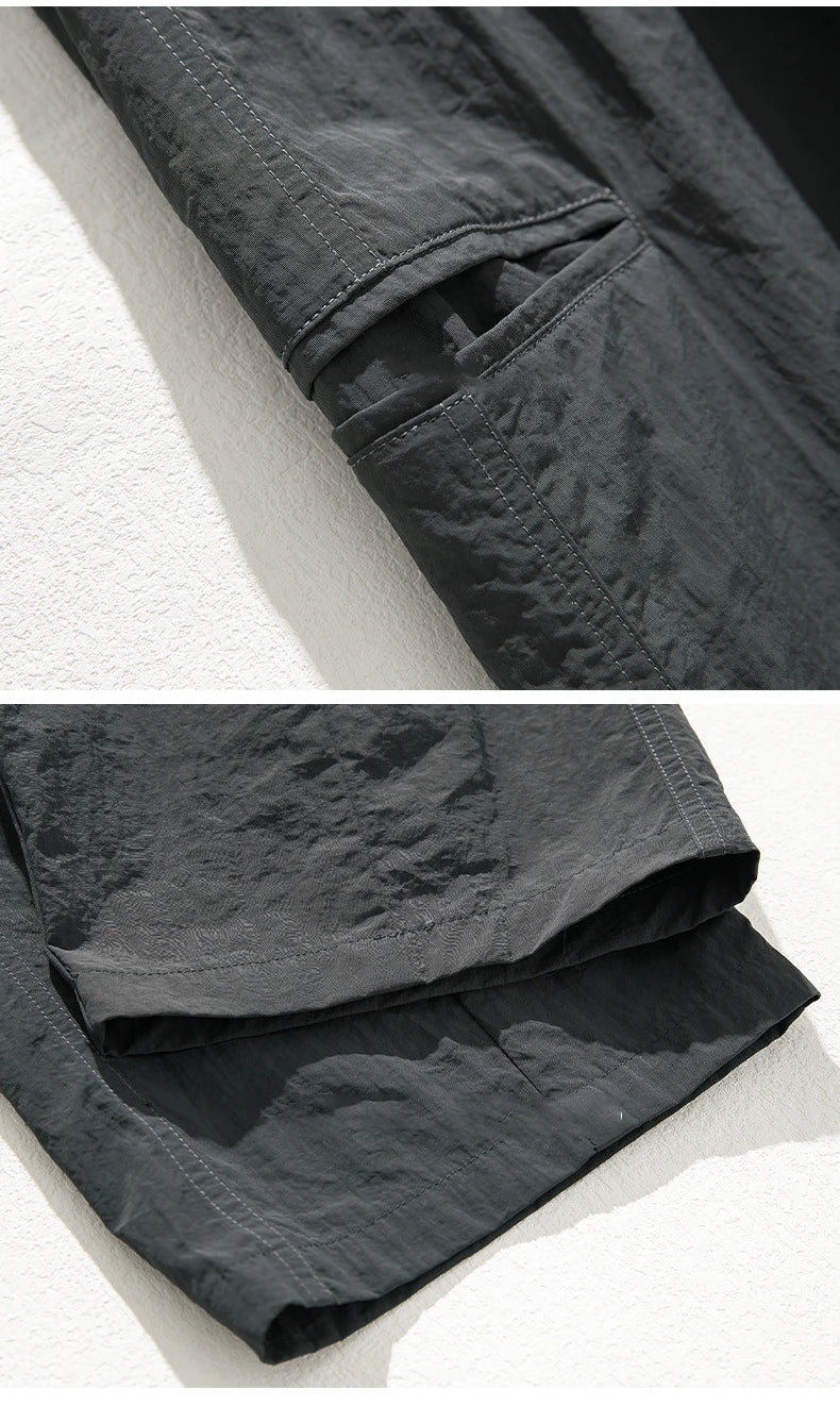 TFETTERS Autumn Cargo Pants Men 2025 100% Nylon Safari Style Solid Double Side Pockets Men Pants Outdoors Tourism Men Clothes