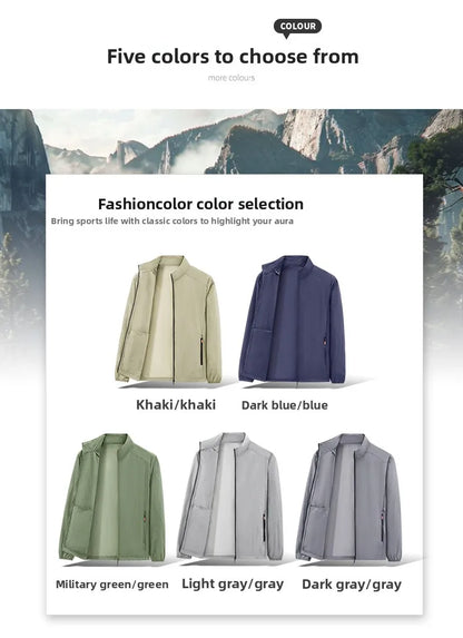 2025 sunscreen clothing men's summer jacket thin breathable fishing skin suit men's sunscreen clothing