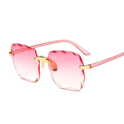Classic Vintage Square Sunglasses Woman Gradient Mirror Frameless Sun Glasses Female Retro Fashion Rimless Sunglasses