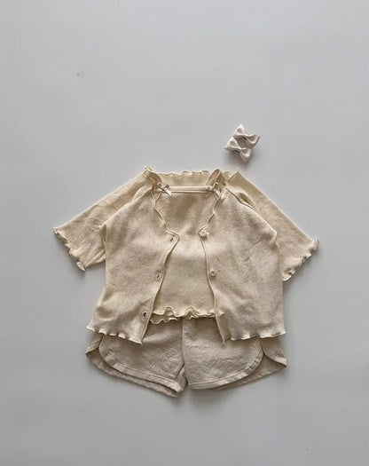 2025 Summer New Children Casual Shorts Cute Dot Plaid Floral Bow Girls Cotton Shorts Baby Boy Solid Shorts Fashion Kids Clothes