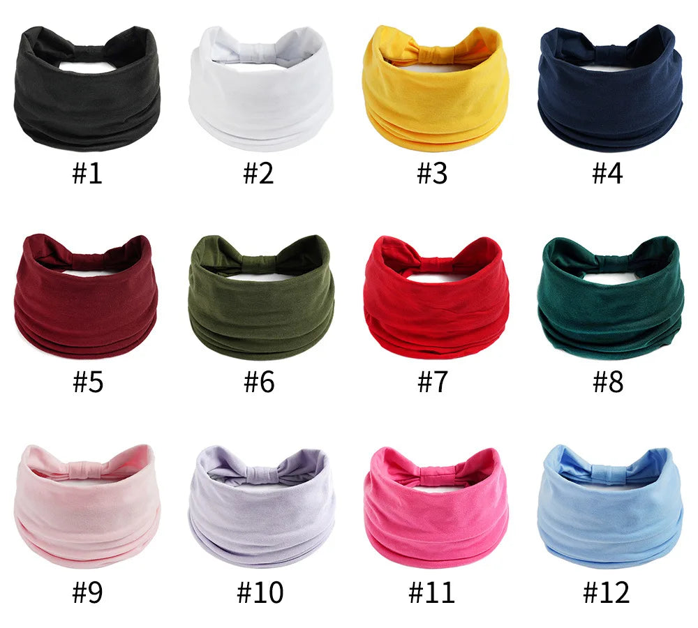 Bohemian European and American Sports Headband Women's Wide Yoga Elastic Running Hair Accessories Headwear