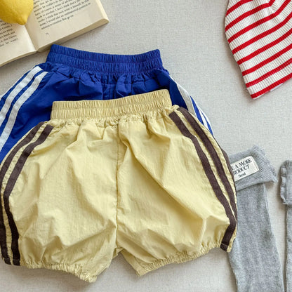2025 Summer New Children Loose Shorts Girls Striped Shorts Cotton Breathable Boys Casual Pants Fashion Kids Clothes