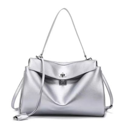 Woman Bags 2025 Luxury Brand Rodeo Spring Autumn Genuine Leather Women Totes Commute Gold Buckle Women Shoulder HandBags
