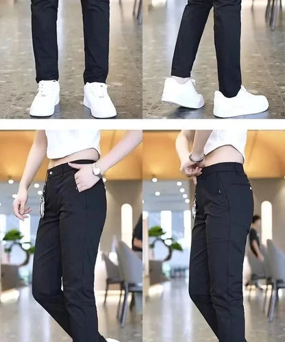 Ice Silk Men's Golf Men's Midweight Casual Pants Sports Pants Simple Design Khaki Black Slim Straight Leg Stretch Casual Trouse