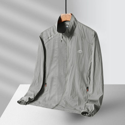 Summer Men's Sun Protection Casual Breathable Sports Windproof Water Resistant Ultrathin Jacket Outdoor Fishing Skin Clothing