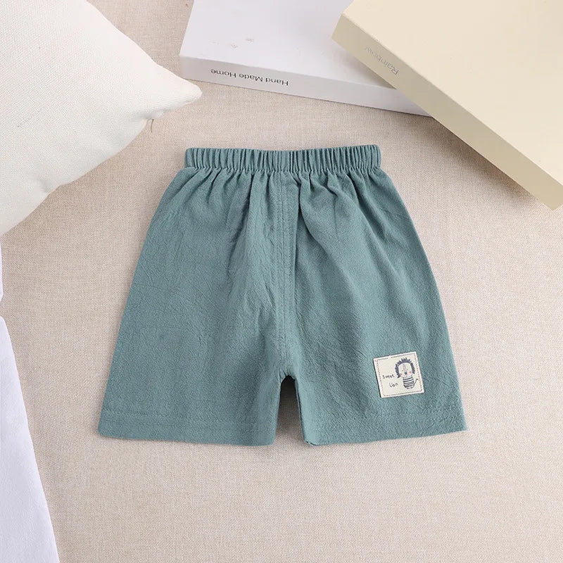 1-5 Years Old Summer Kids Wears Children's Shorts Baby Boy Cotton Linen Pants Boys Girls Pant Cartoon Children Casual Pants