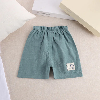 1-5 Years Old Summer Kids Wears Children's Shorts Baby Boy Cotton Linen Pants Boys Girls Pant Cartoon Children Casual Pants