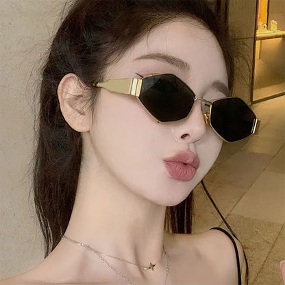 Vintage Special-Shaped Sunglasses Women Men Square Sun Glasses Female Retro Polygon Oculos De Sol ﻿for Male Eyeglass Eyewear