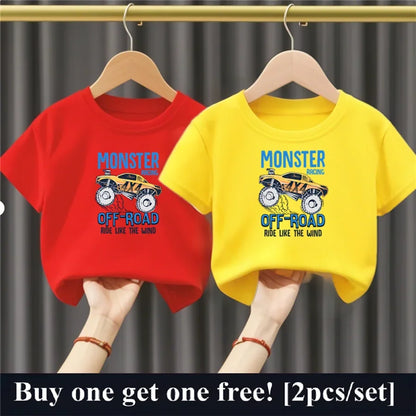 2025 Fashion Boys Summer Cotton T-Shirt Set 2pcs Short Sleeve New York City Print Kids Tees Top