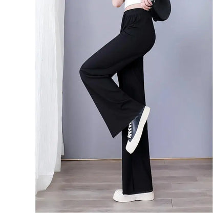 Summer Autumn Cold Feeling Fashion Solid Women Long Pants Female Loose Straight Casual Pants