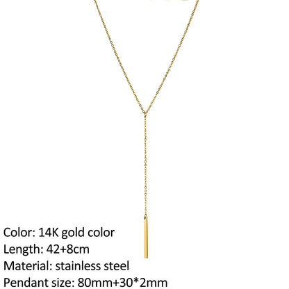 SUNIBI Fashion Stainless Steel Necklace for Woman Personality Infinity Cross Pendant Gold Color Necklaces on Neck Women Jewelry