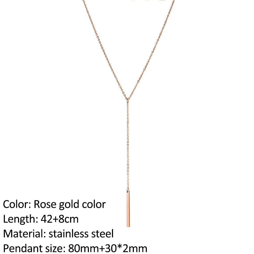 SUNIBI Fashion Stainless Steel Necklace for Woman Personality Infinity Cross Pendant Gold Color Necklaces on Neck Women Jewelry