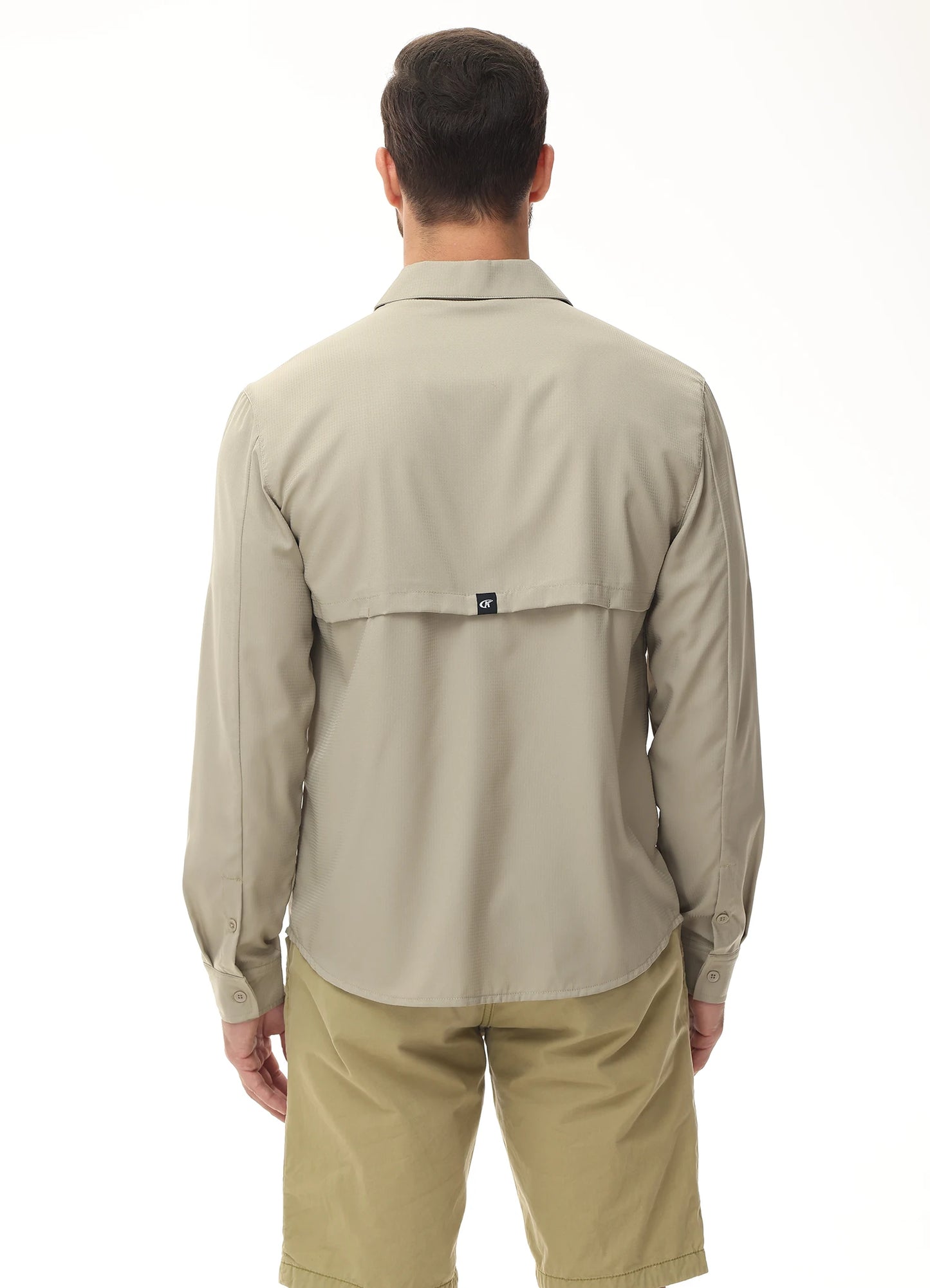 Men's UPF 50+ Casual Long Sleeve Fishing Shirts, Sun Protection Lightweight Breathable Button Down Fishing Shirt with Back Mesh