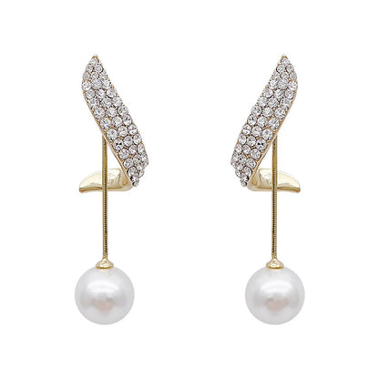 2 Pieces Of Women's Trendy And Elegant Pearl Tassel Earrings, Outdoor Travel, Carnival, Party, Holiday Dressing Gifts -SMT034