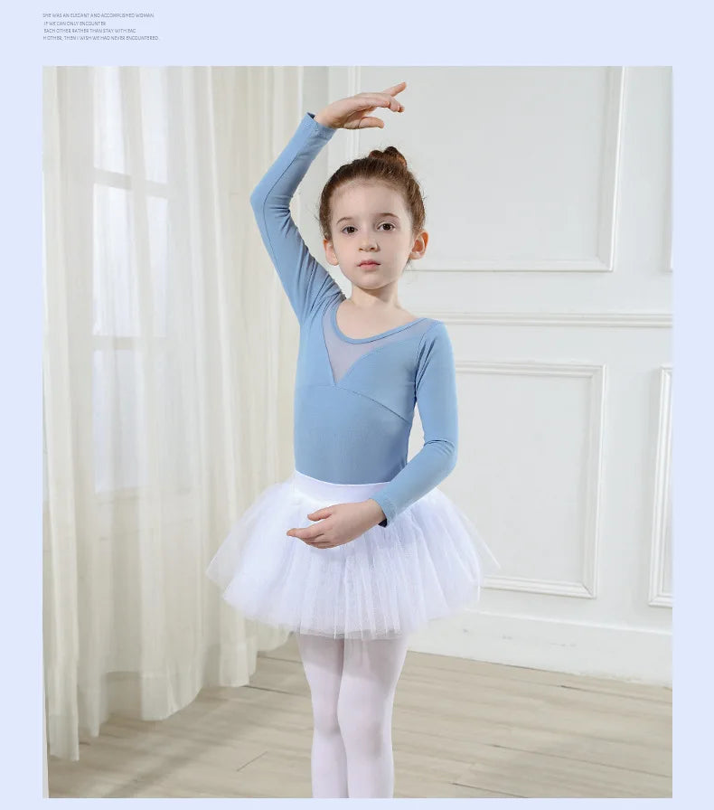 Girls Ballet Tutu Skirts Pink Kids Fluffy 4 layer Soft Yarn Tulle Skirts White Elastic Ballet Leotard Skirts