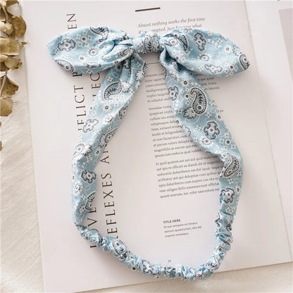 New Boho Women Soft Solid Print Headbands Vintage Cross Knot Elastic Hairbands Turban Bandanas Girls Hair Bands Hair Accessories