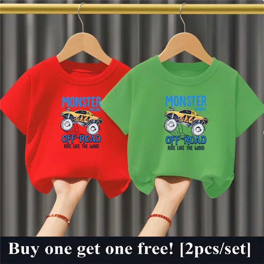 2025 Fashion Boys Summer Cotton T-Shirt Set 2pcs Short Sleeve New York City Print Kids Tees Top