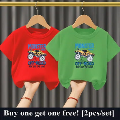 2025 Fashion Boys Summer Cotton T-Shirt Set 2pcs Short Sleeve New York City Print Kids Tees Top
