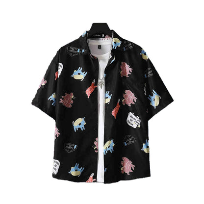 Simple Men's Shirts 3d Patchwork Printing Coconut Tree Men's Clothing Street Designer Short Sleeved Beach Party Hawaiian Shirts