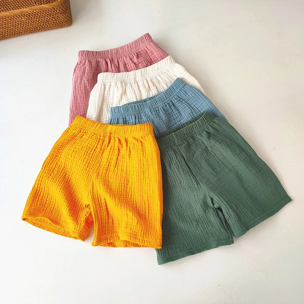 Children's Clothing Baby Girls Boys Cotton Yarn Short Pants Summer Kids Girls Soft Breathable Five-point Pants For Girl Shorts