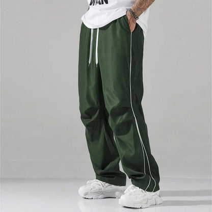 Men's High Street Workwear Outdoor Waterproof Assault Pants Sports Casual Pants Loose Straight Multi-pocket Breathable