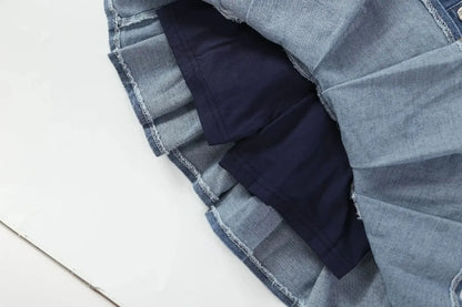 Baby Kids Denim Skirt Summer Fashion Casual All-match Blue A-line Skirt for Girls Elastic Waist Teen school Children Dance Skirt