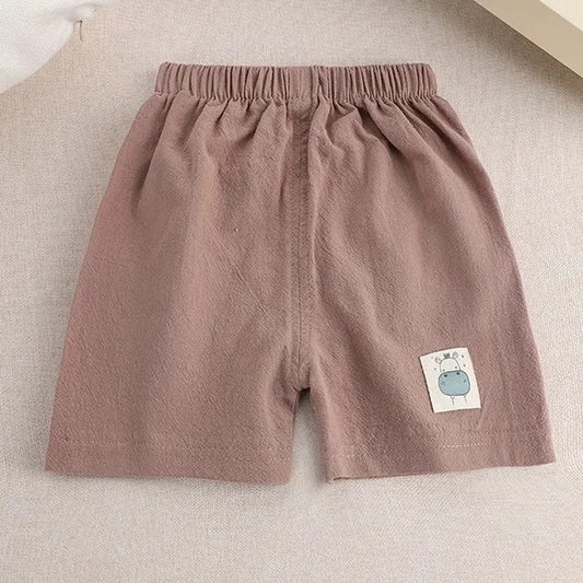 1-5 Years Old Summer Kids Wears Children's Shorts Baby Boy Cotton Linen Pants Boys Girls Pant Cartoon Children Casual Pants
