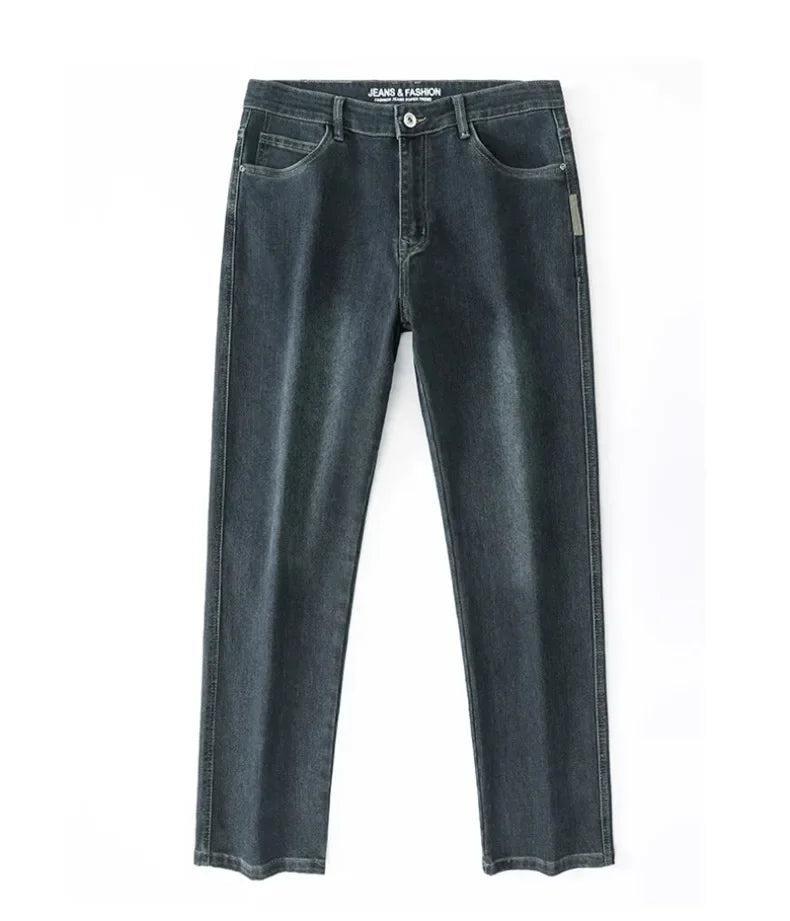 2025 New Style Y2 Spring and Autumn Loose Jeans Men's Baggy Straight Wide Leg Business Casual Pants Brand Men's Clothing