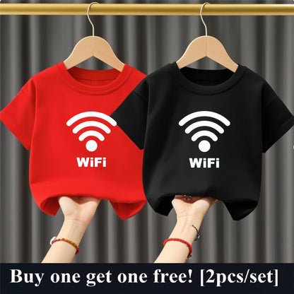 2025 Fashion Boys Summer Cotton T-Shirt Set 2pcs Short Sleeve New York City Print Kids Tees Top