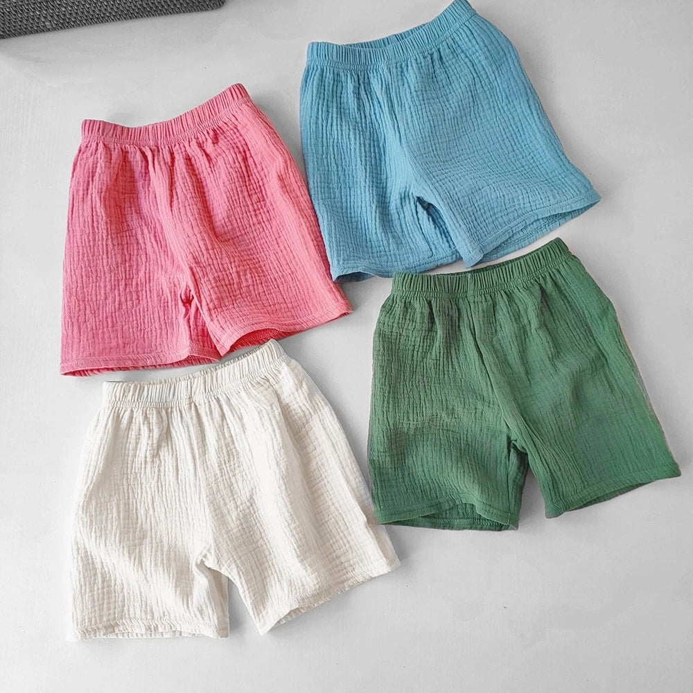 Children's Clothing Baby Girls Boys Cotton Yarn Short Pants Summer Kids Girls Soft Breathable Five-point Pants For Girl Shorts