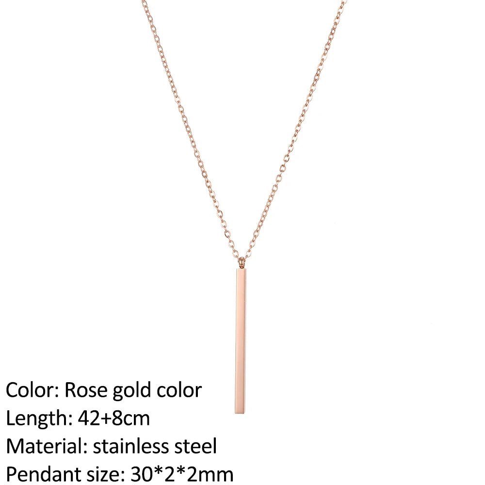 SUNIBI Fashion Stainless Steel Necklace for Woman Personality Infinity Cross Pendant Gold Color Necklaces on Neck Women Jewelry
