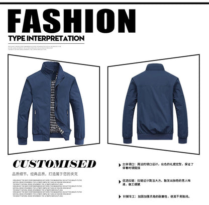 2024 Fashion Autumn Jackets Men Casual Solid Color Bomber Jacket Men New in Outwears Baseball Overcoat Clothing Men's Jacket 6XL