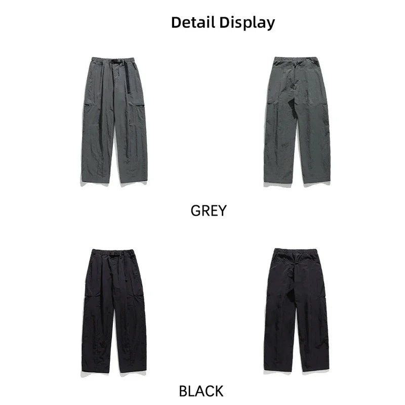 TFETTERS Autumn Cargo Pants Men 2025 100% Nylon Safari Style Solid Double Side Pockets Men Pants Outdoors Tourism Men Clothes