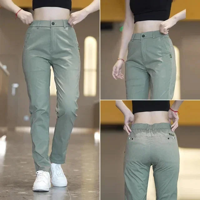 Ice Silk Men's Golf Men's Midweight Casual Pants Sports Pants Simple Design Khaki Black Slim Straight Leg Stretch Casual Trouse