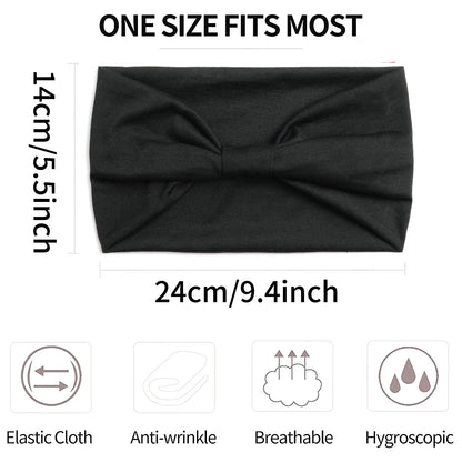 Bohemian European and American Sports Headband Women's Wide Yoga Elastic Running Hair Accessories Headwear