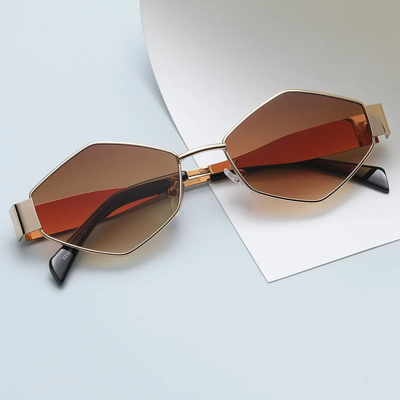 Vintage Special-Shaped Sunglasses Women Men Square Sun Glasses Female Retro Polygon Oculos De Sol ﻿for Male Eyeglass Eyewear