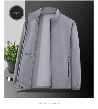 2025 sunscreen clothing men's summer jacket thin breathable fishing skin suit men's sunscreen clothing