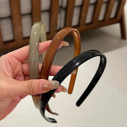 Plastic Translucent Hair Head Hoop Band Headband Women Hairband for girls Non-slip Tooth Hair Bands Headwear Hair Accessories