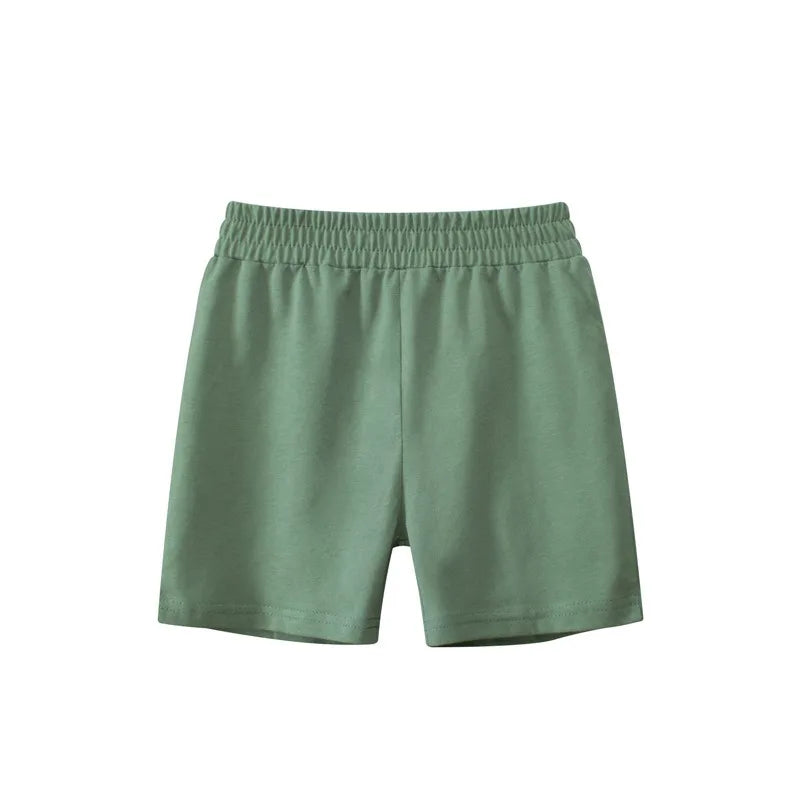 2025 Children Shorts 100% Cotton Pants Solid Color Sport Casual Knickers for 1-9 Years Kids Boys Girls