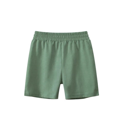 2025 Children Shorts 100% Cotton Pants Solid Color Sport Casual Knickers for 1-9 Years Kids Boys Girls