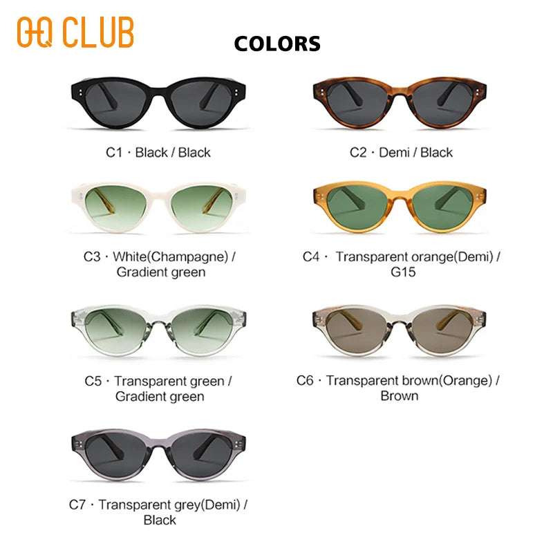 O-Q CLUB Women's Sunglasses Eyepieces Sunglass Woman Men Sun Glasses in Trend Luxury Brands High Quality Zonnebril Dames Lunette
