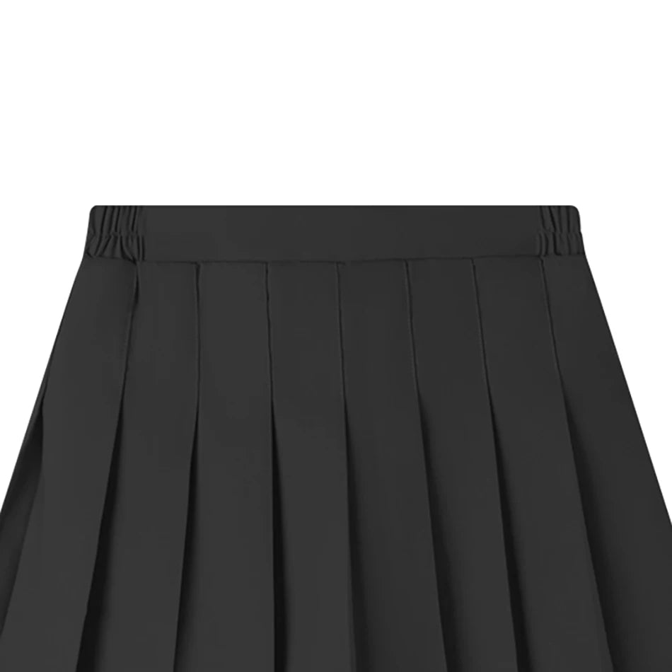 Teen Girl Summer Dress Kids Fashion Solid Color Pleated High Waist A-Line Skirt Children Casual Elastic Waist Mini Skirt Bottoms
