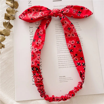 New Boho Women Soft Solid Print Headbands Vintage Cross Knot Elastic Hairbands Turban Bandanas Girls Hair Bands Hair Accessories