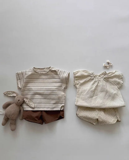 2025 Summer New Children Casual Shorts Cute Dot Plaid Floral Bow Girls Cotton Shorts Baby Boy Solid Shorts Fashion Kids Clothes