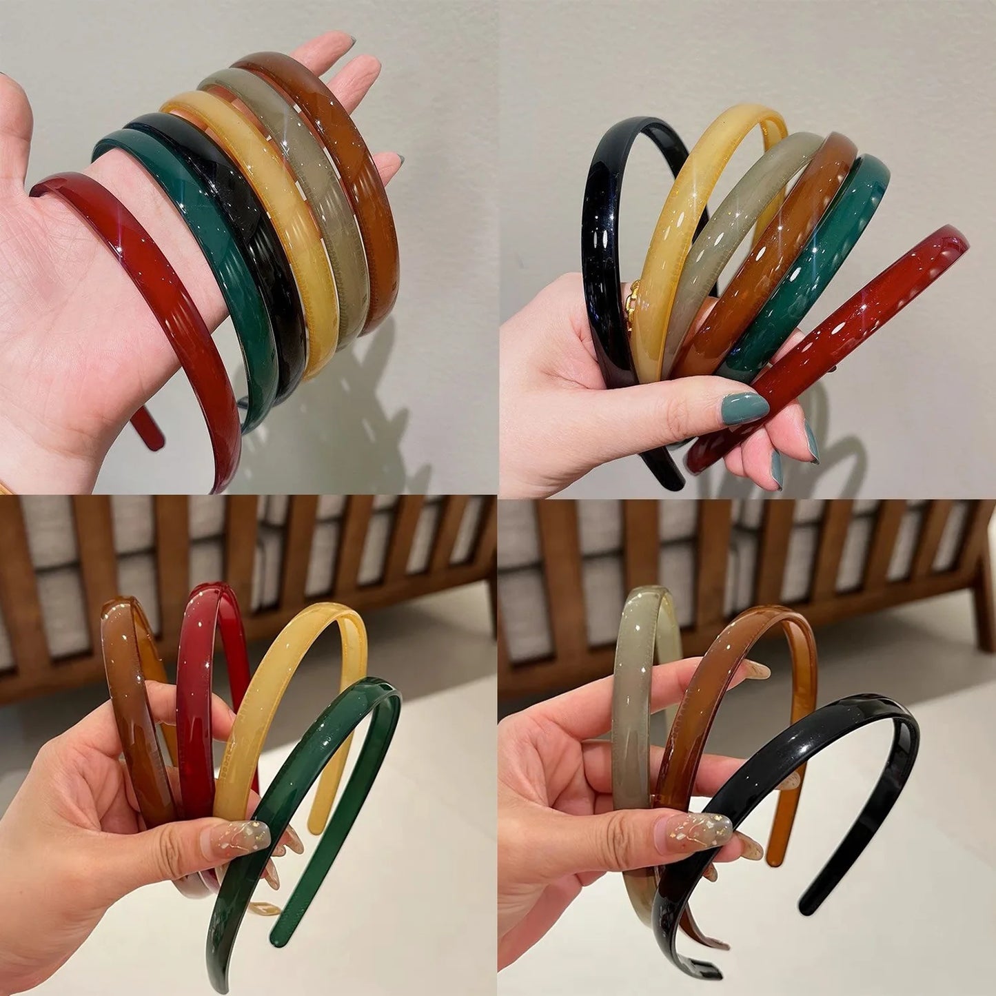 Plastic Translucent Hair Head Hoop Band Headband Women Hairband for girls Non-slip Tooth Hair Bands Headwear Hair Accessories