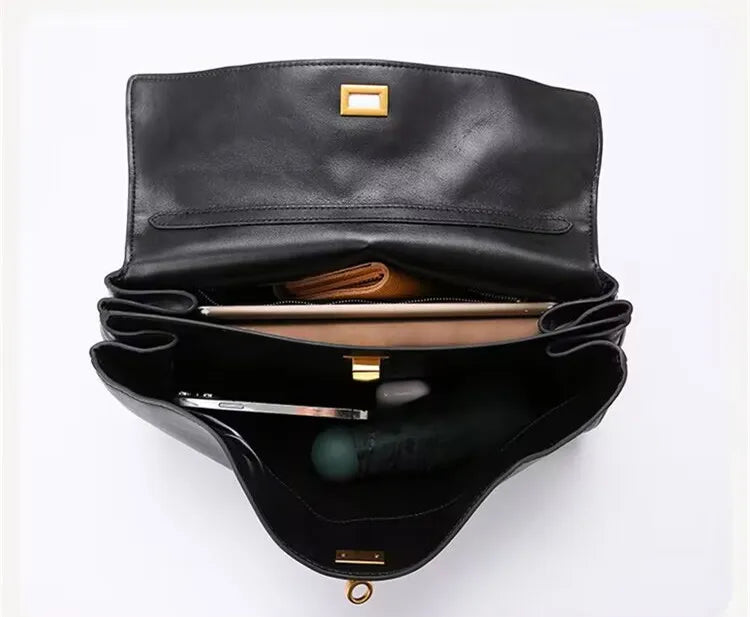 Woman Bags 2025 Luxury Brand Rodeo Spring Autumn Genuine Leather Women Totes Commute Gold Buckle Women Shoulder HandBags