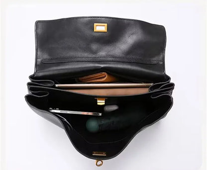 Woman Bags 2025 Luxury Brand Rodeo Spring Autumn Genuine Leather Women Totes Commute Gold Buckle Women Shoulder HandBags